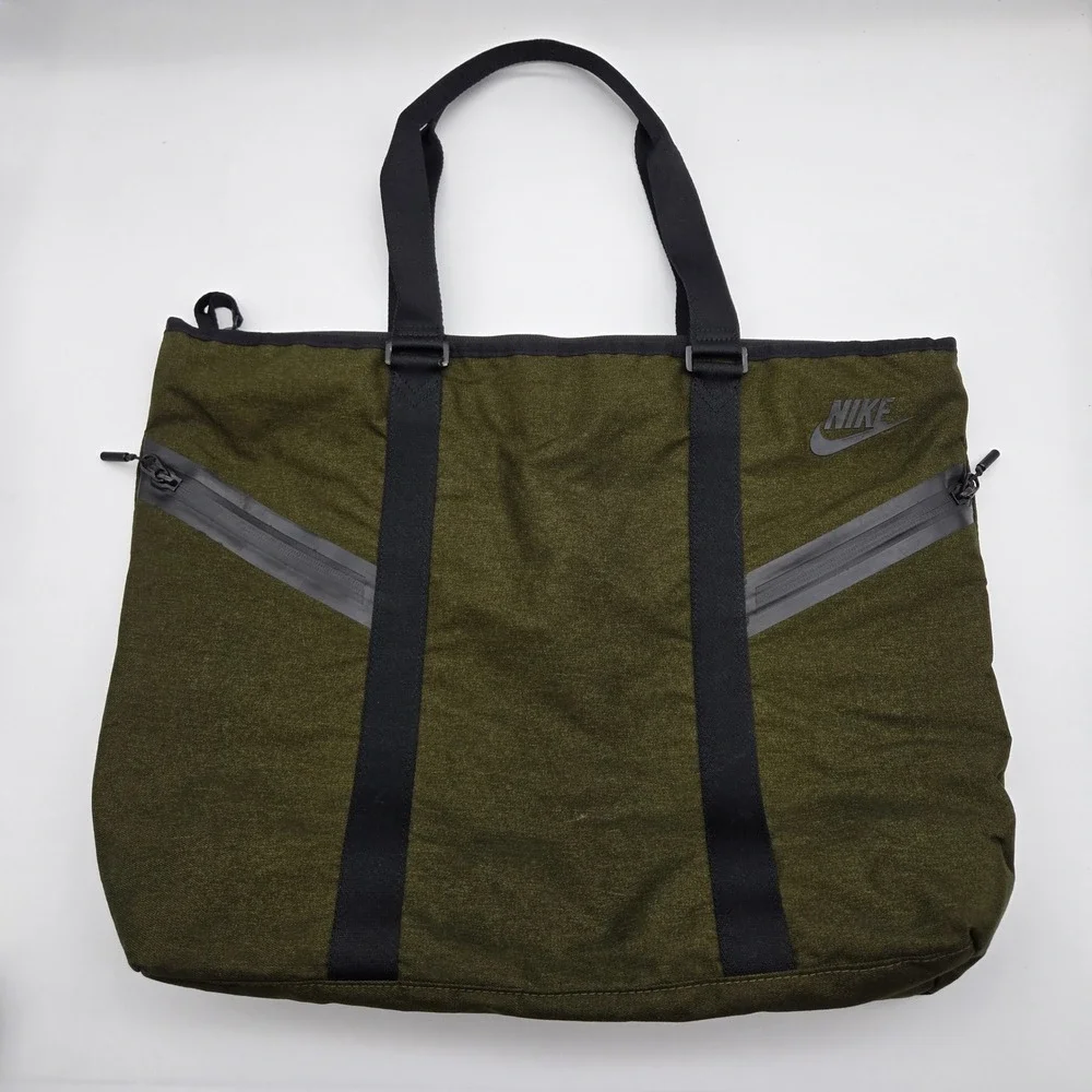 Nike Mens Olive Green Tech Fleece Sportswear Utility Tote Bag Large